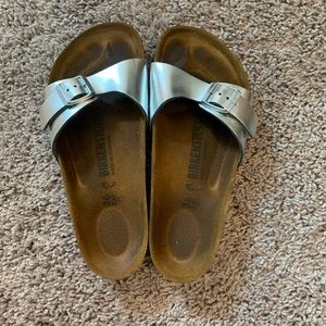 Silver Madrid Birkenstocks
